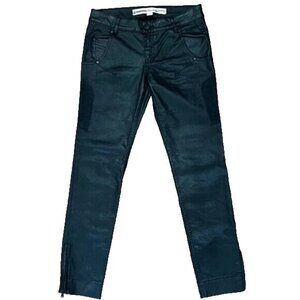 Diesel Female Coated Cow Leather Pants Size 26